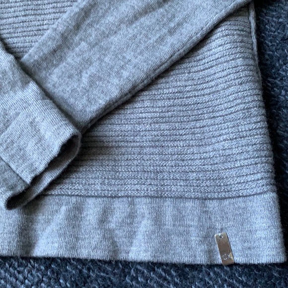 🩶CALVIN KLEIN Italian Yarn Grey Sweater - Picture 4 of 8